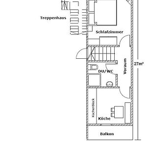Appartement met een Slaapkamer